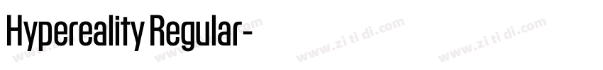 Hypereality Regular字体转换